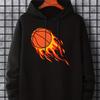 Men's Printed Drawstring Hoodie Sweatshirt