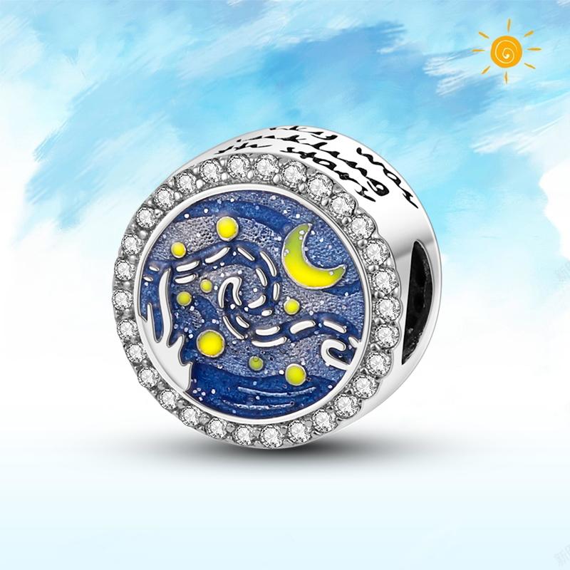 copper Authentic Charm Bead Charms Blue Sea Butterfly Whale CZ Charm Bead Charms Bead Charms Compatible With Authentic Accessories Bracelets Do It You