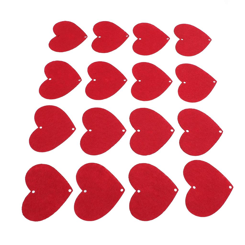 6er Pack Filzherzen 96 Stück Großpackung Rote Girlande Vorgefädelte Banner Valentinstag Dekoration