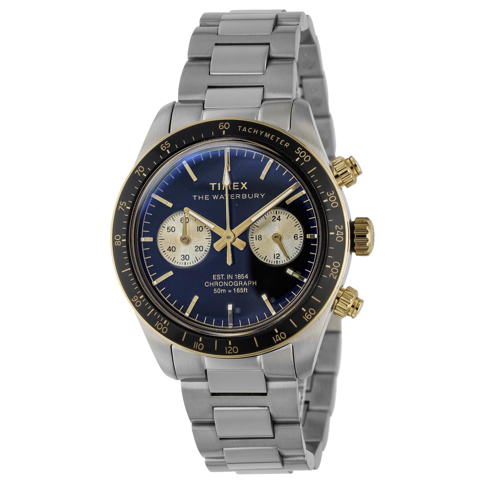 

Watch Waterbury TW2Y24000 Quartz 5 ATM Water Resistant Mineral Glass Navy Dial Stainless Steel [TIMEX] Men s [Item] Темно-синій