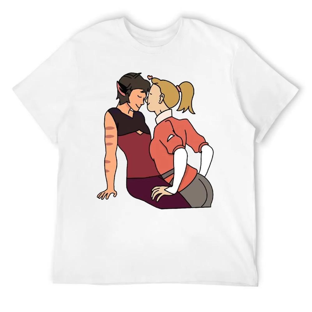 Catra And Adora In Love For Sale B Top Tee Cute T-shirt Harajuku Motion  Humor Home USA Size
