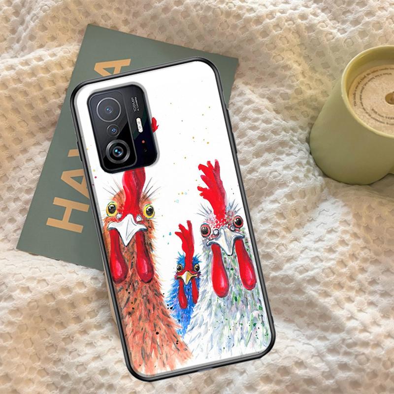 Chicken Hen Rooster Case For POCO F5 Pro F3 F4 X4 GT M5 X3 X5 Pro Back Cover For Xiaomi 13 Lite 12 X 11T 12T Pro