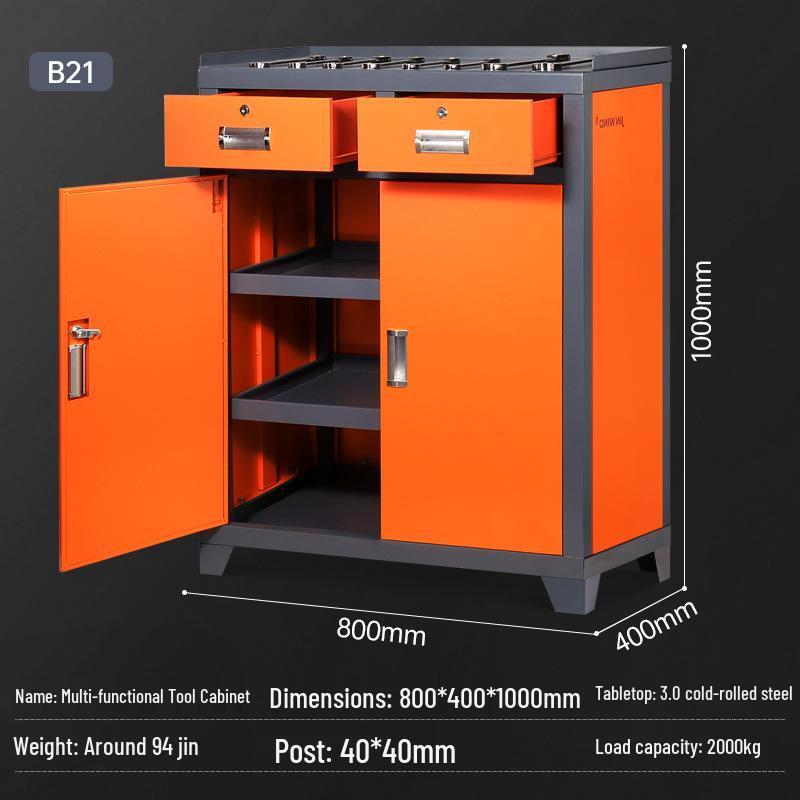 Heavy-Duty Multifunctional Tool Cabinet & Mobile Workbench