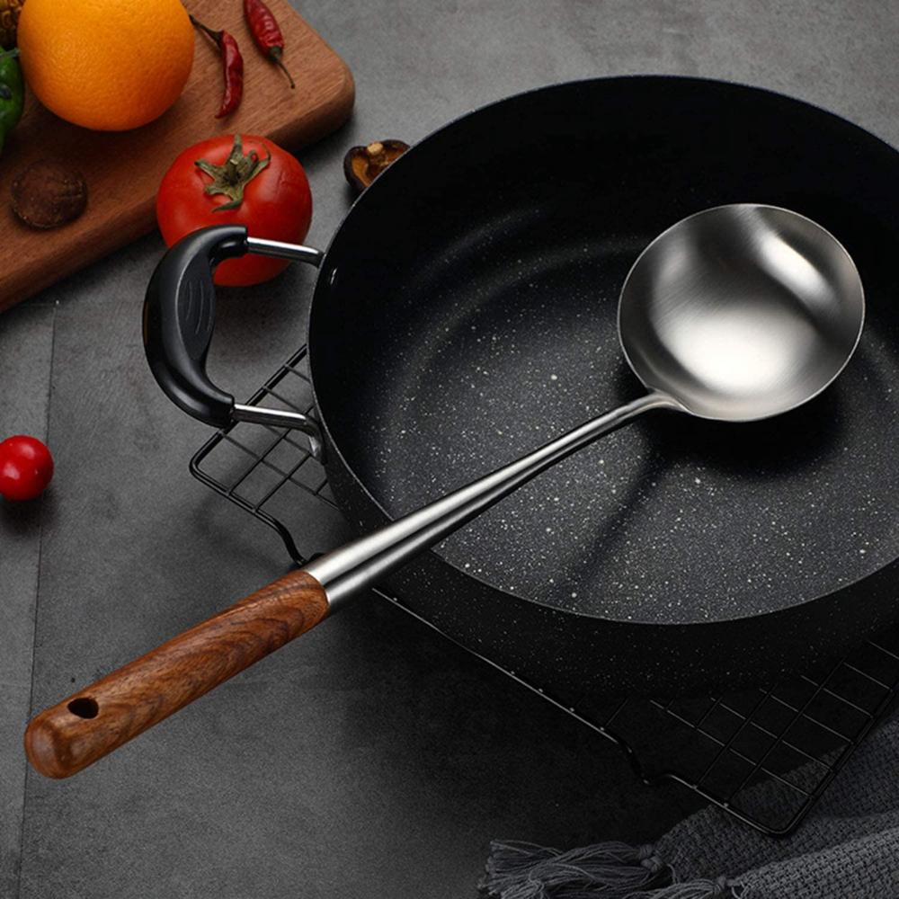 Wooden Handle Cooking Tools Kitchen Utensils Turner Wok Cookware Ladle Skimmer Spoon