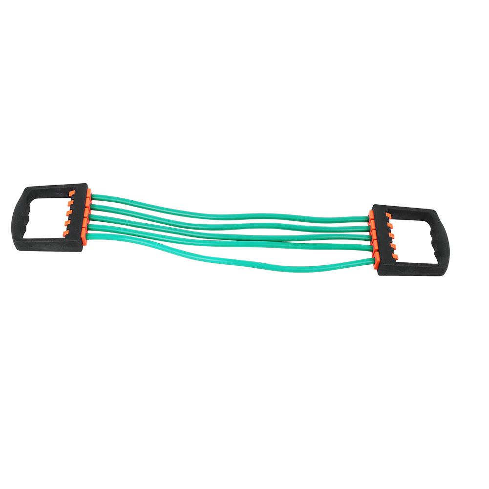 Five Rubber Chest Expander Strong Resistance Cable for Gym Fitness Sports Training Green