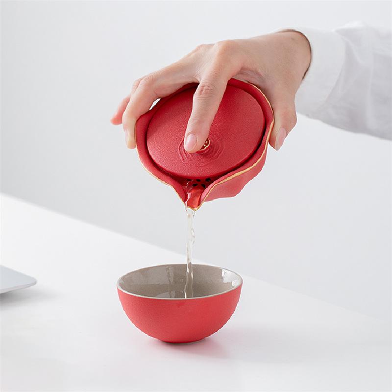 Portable Kung Fu Tea Set Outdoor Camping Tea Rabbit Kuaike Cup One Pot Two Cups Year Of The Rabbit Travel Tea Set