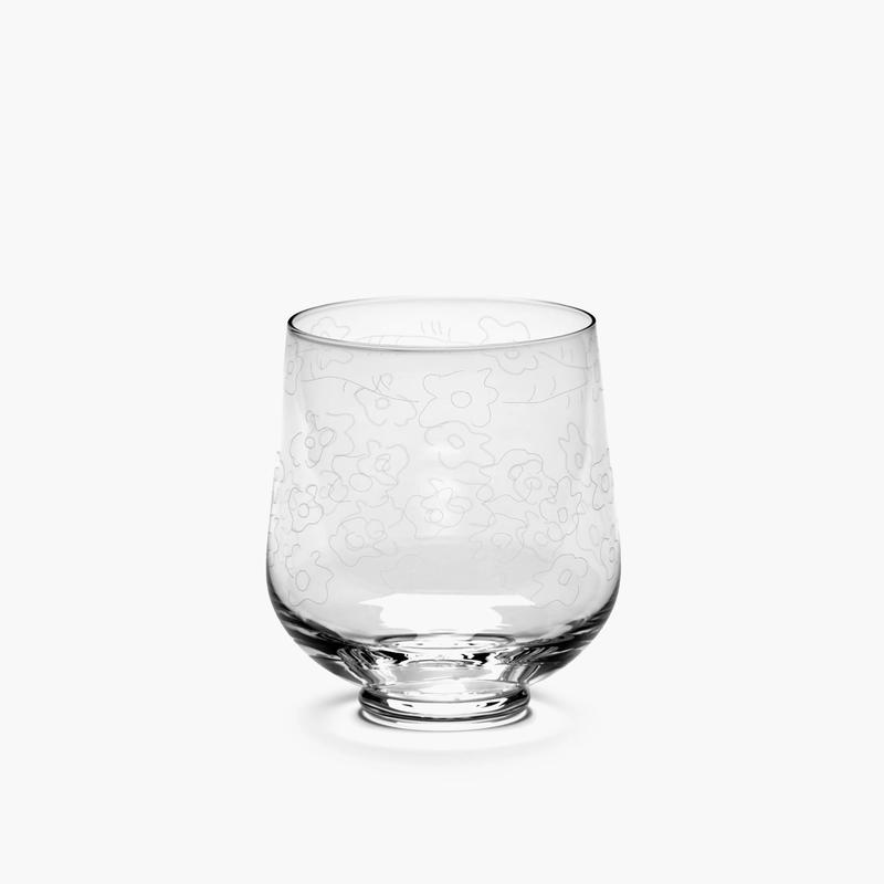 SERAX Midnight Flowers Glass Tumbler