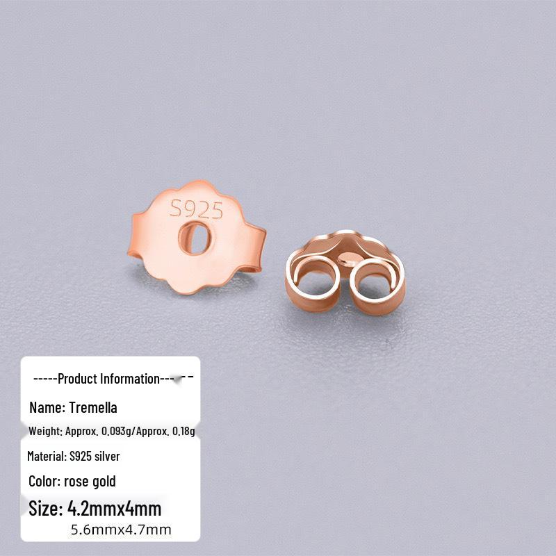 S925 Sterling Silver Ear Studs and Backs - Exquisite Silver Earrings and Hooks Accessories