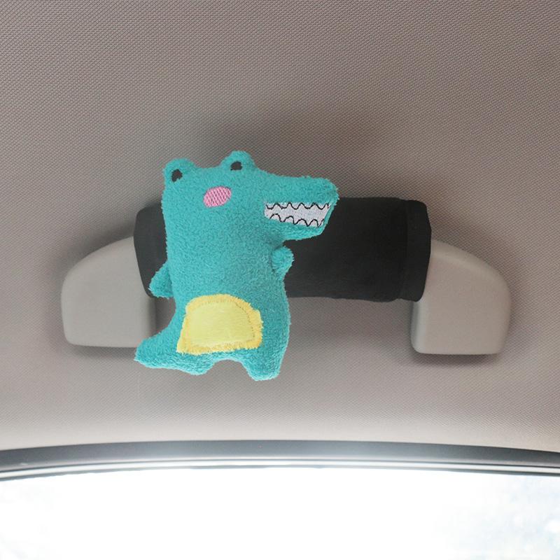 Cute Cartoon Panda Doll Car Interior Door Handle Cover Universal Plush Handbrake Case Protector Auto Roof Holder Protection