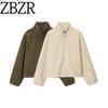 Zbzr Autumn New Women Clothes Loose Casual Temperament Simple Teddy Velvet Sports Top 1283772-
