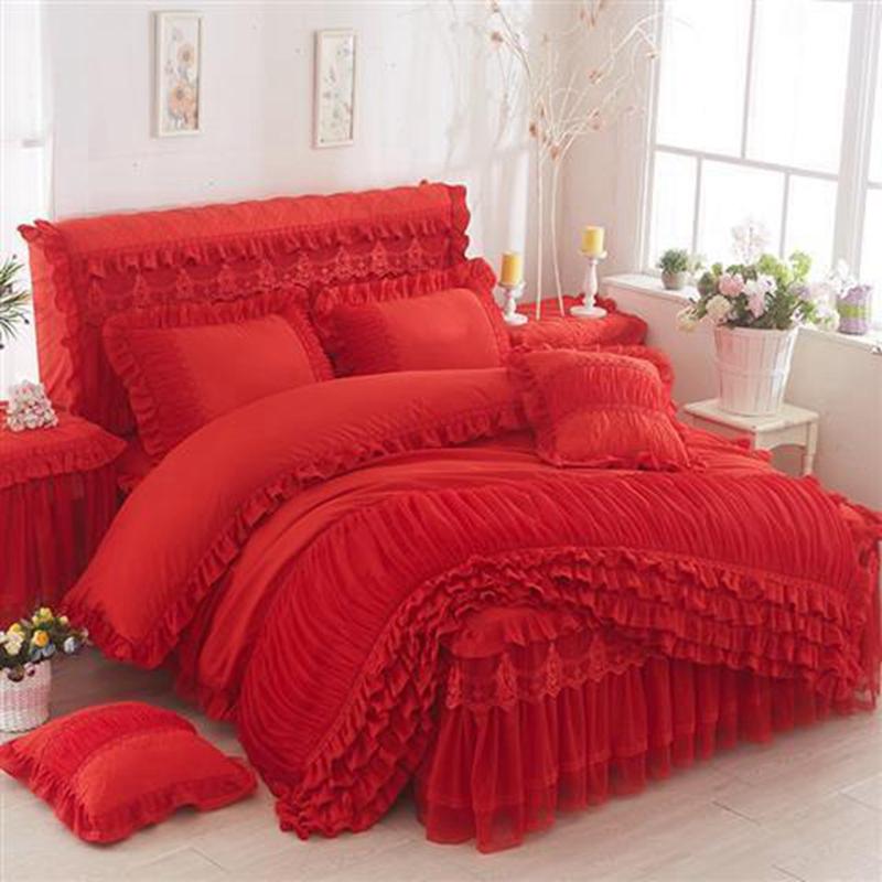 1pcs Lace Duvet Cover + 2 Pcs Pillowcases Fashion Design Soft Comfortable Quilt Cover King/Queen Size Luxury Bedding Sets
