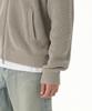 Musinsa Standard Ribbed Knit Hooded Zip-Up [Light Warm Grey]