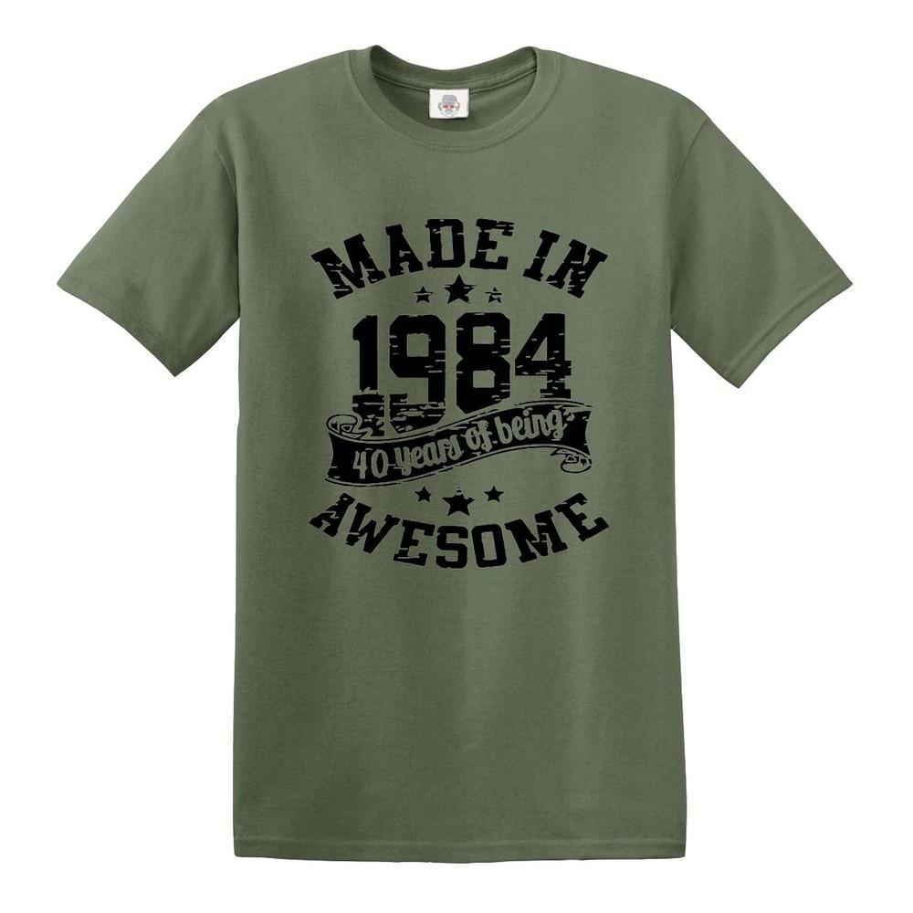 40th Birthday Awesome Made In 1984 TShirt Unisexs Unisexs Present Gift Top Tee