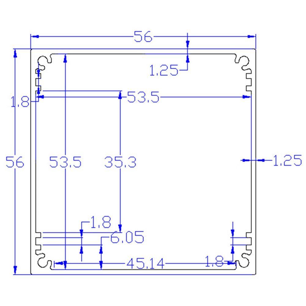 Aluminium Tool 100*56*56mm Circuit Board Shell Enclosure Case Electronic Project Box Power Case