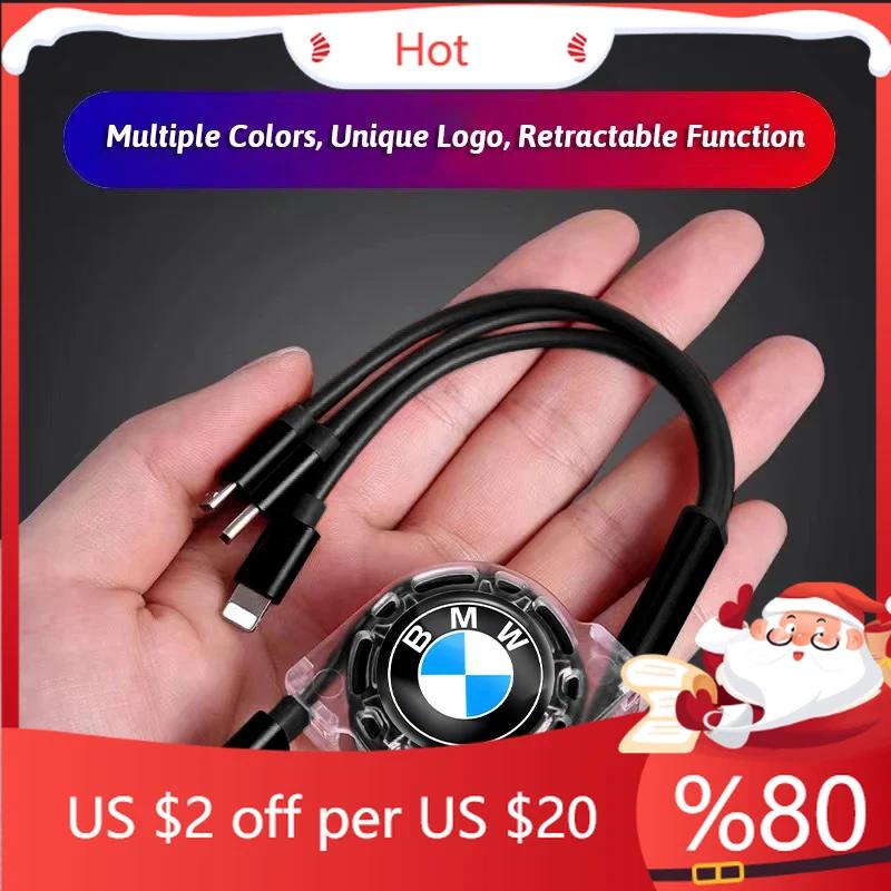MBYDM1 New 2025 3 In 1 Micro USB Type C Charging Cable Multi Charger For BMW X1 X2 X3 X5 X4 X6 X7 G30 G20 G32 G11 G12 F40 F30 F20 F10 F
