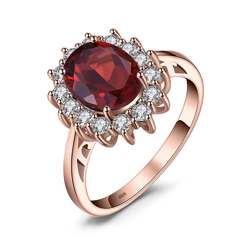 JewelryPalace Prinzessin Diana Kreierter Blauer Saphir 925 Silber Verlobungsring Rubin Natürlicher Amethyst Citrin Blauer Topas