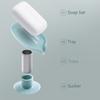 Leaf Shape Soap Holder Drain Soap Box Holder Bathroom Shower Soap Holder Sponge Storage Tray Creative Sucker Bathroom Storage
