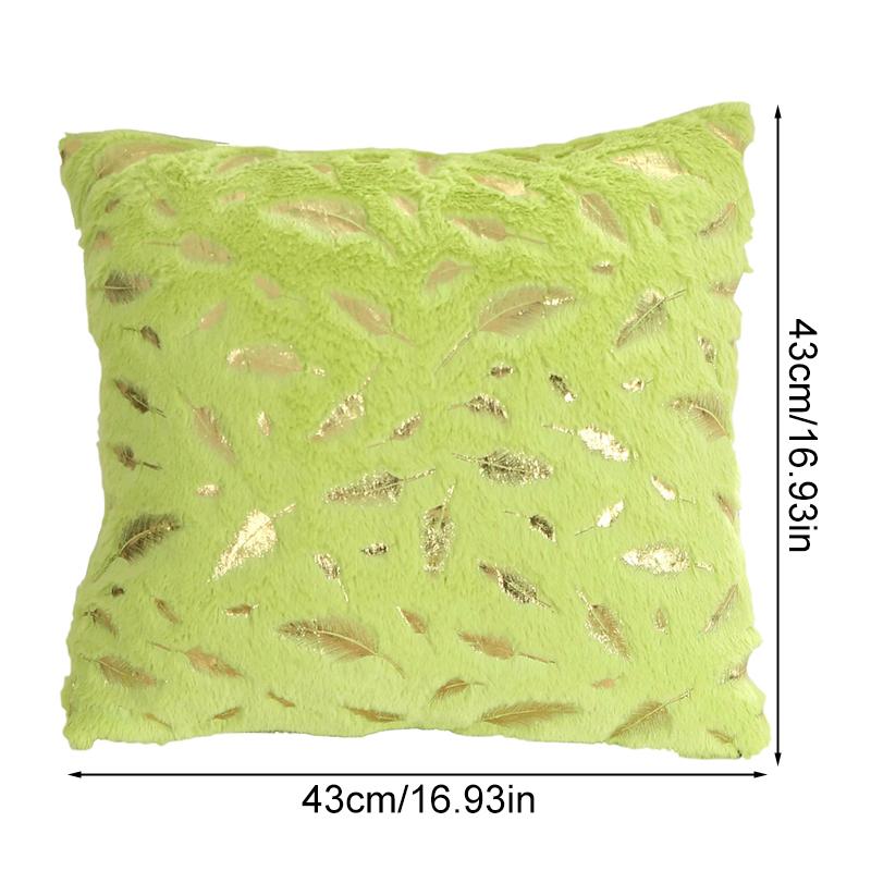 1Pc Plush Thick Leaf Pattern Soft Cushion Covers Sofa Couch Pillow Pillowcase 43x43CM