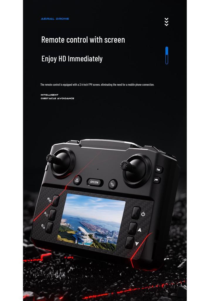 Walker M10 H20 Drone: New Model with Screen Control, Intelligent Obstacle Avoidance, Quadcopter Aerial Photography, Remote Control Airplane Toy