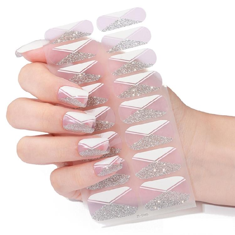 French Manicure Stickers Set Chip Resistant Design Seamless Adhesion Perfect For Short Or Long Nail Shapes