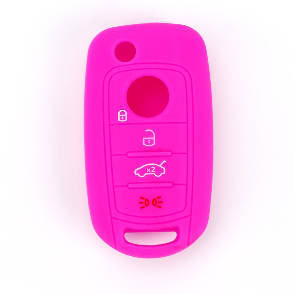 Silikon Klapp Auto Schlüsselhülle Abdeckung Schale für FIAT Tipo Toro Nuovo Freedom 500X Doblo Argo Grazie Protector Keyless Fernbedienung Zubehör