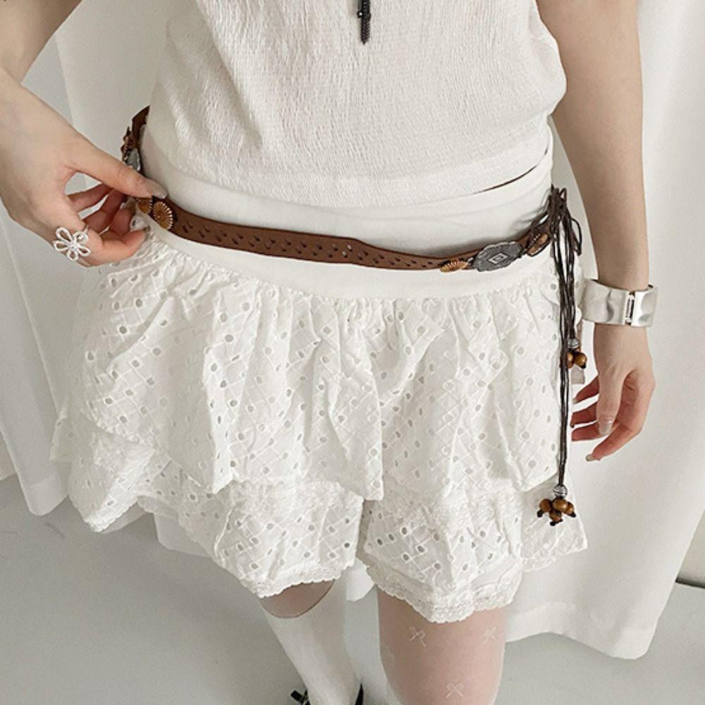 Wax Line Ethnic Style Belt Flower Women Woven Belt Elegant Bohemian Style Waist Chain  Female/Girls