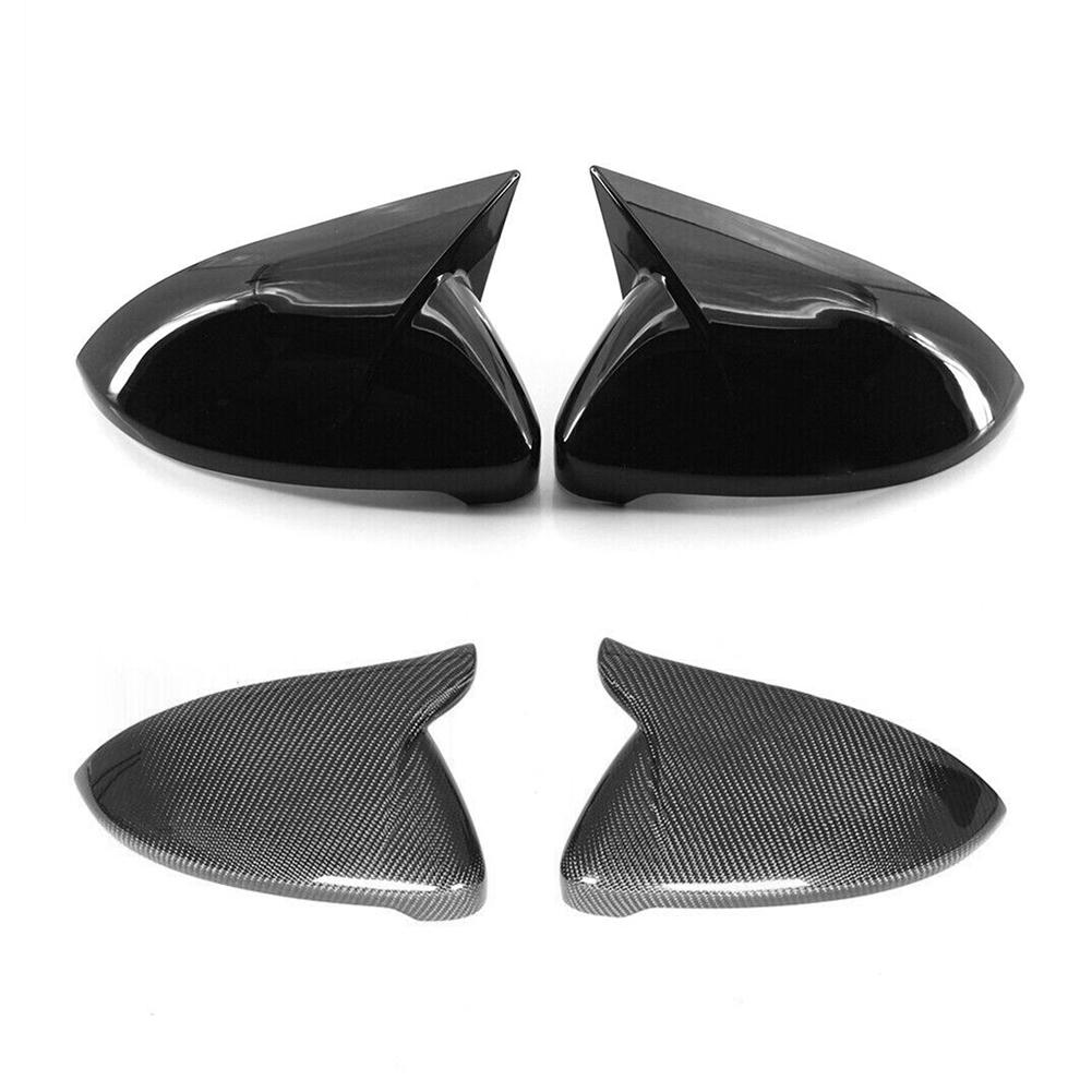 2Pcs Rearview Mirror Cap 5G0 857 537 Sticker Side Mirror Cover Carbon Fiber Exterior Side Rearview Mirror Cap for VW Golf 14-19