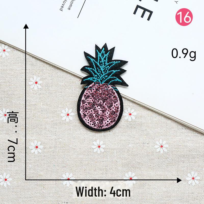 Smiley Face Embroidery Patch Sequin Love Label - Eyes Clothing Decoration.