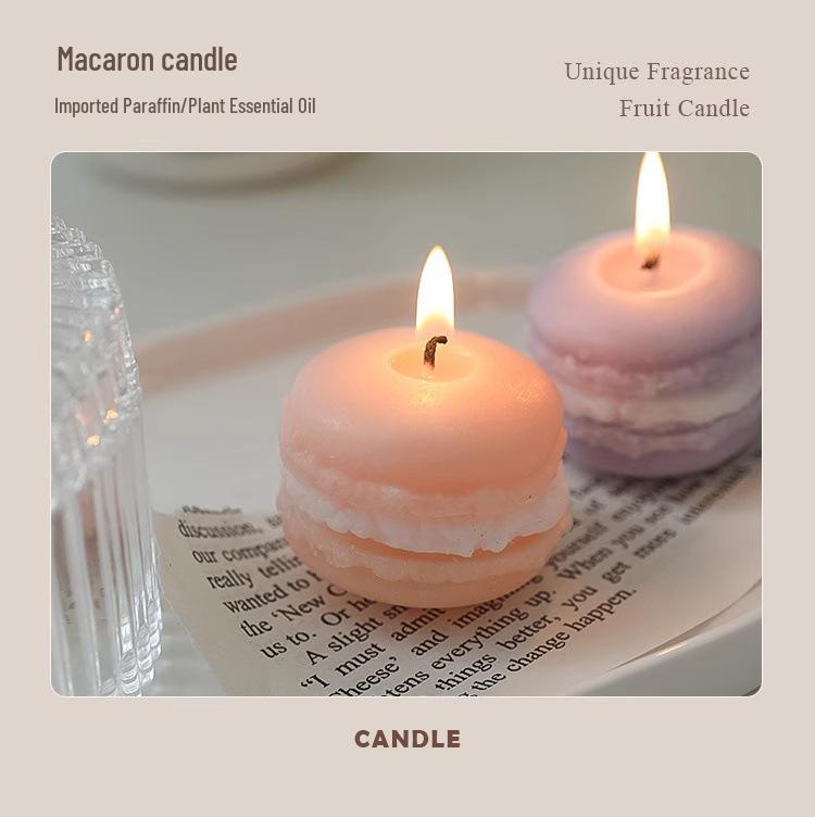 Macaron Scented Candle - Handmade Wedding Favor with Fragrance