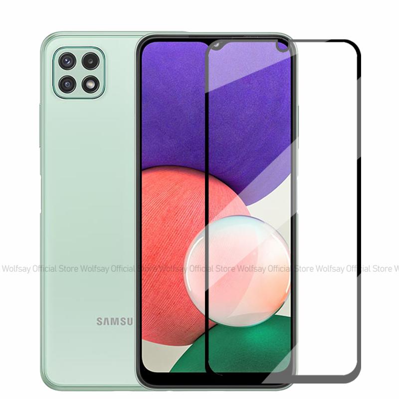 2/4PCS Tempered Glass For Samsung Galaxy A22 4G Screen Protector Samsung Galaxy A12 A22 A32 A52 Full Glue Protector Phone Film