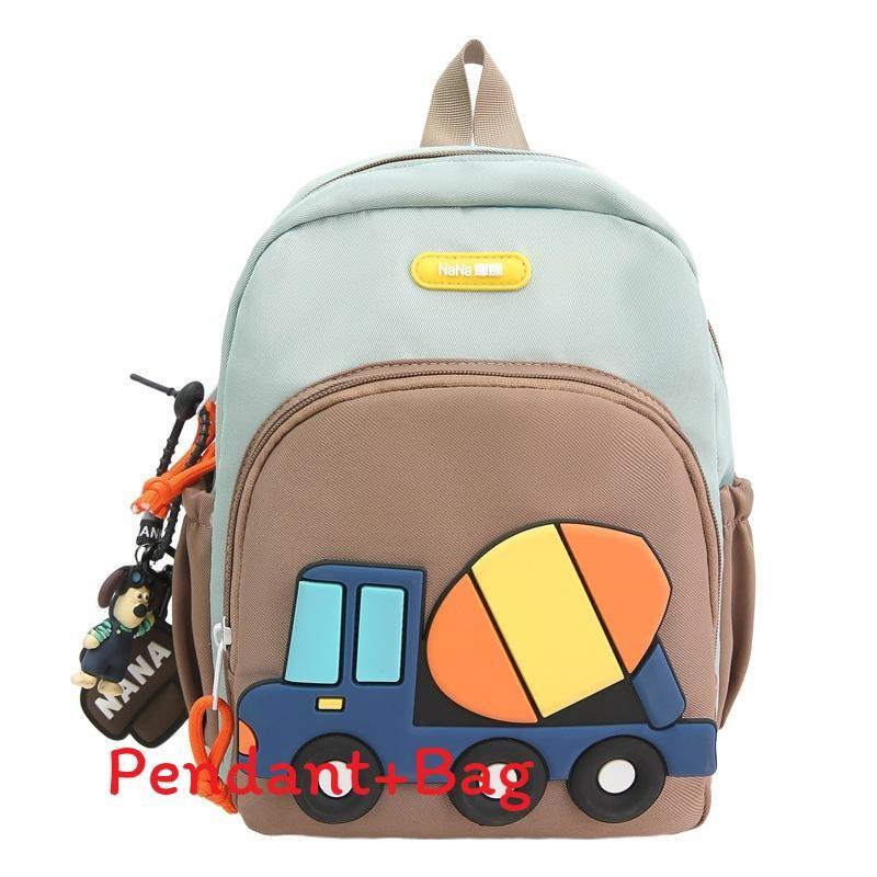 Kids Car Pattern Backpack Lightweight Spine Protection Backpack Kindergarten