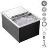 Drop In Ice Chest, 61 Cm L X 46 Cm W X 33 Cm H Stainless Steel Ice Cooler, Commercial Ice Bin with Sliding Cover