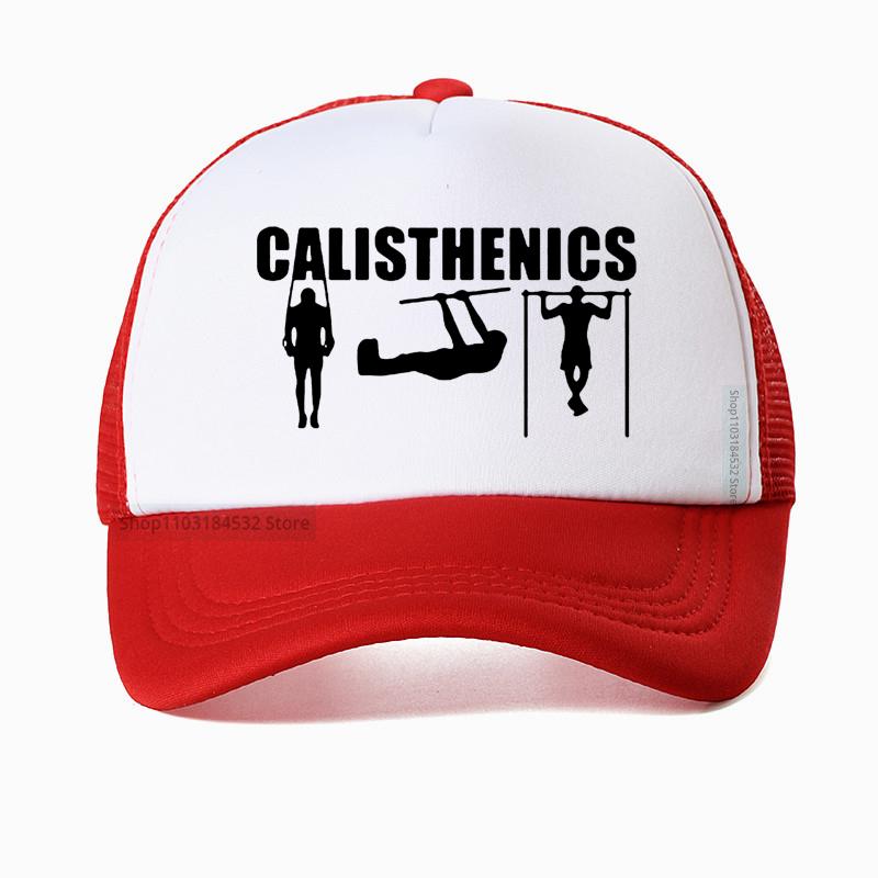 Calisthenics Mesh Breathable Trucker Hat Unisex Summer Harajuku Pop Bodybuilding Sports Baseball Cap Fashion Print Dad Cap