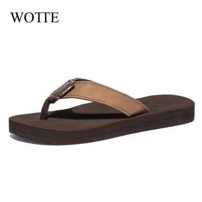 Fashion WOTTE Men Flip Flops Summer Slippers Men Anti-skid OutdoorLight Casual Beach Male Sandals House Soft Slipper Chanclas Hombre
