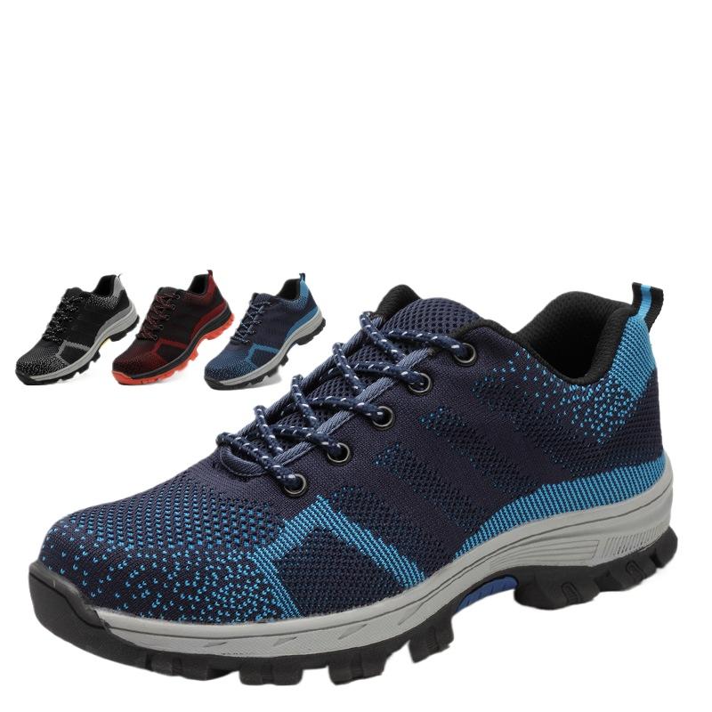 Fashion Labor Insurance Shoes Men, Wear-resistant and Anti-smashing Safety Protective Shoes Men's Low-top Protective Shoes