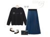 Women's Plus Size Chiffon Pleated A-Line Skirt - Summer Korean Style, High Waist, Medium to Long Length