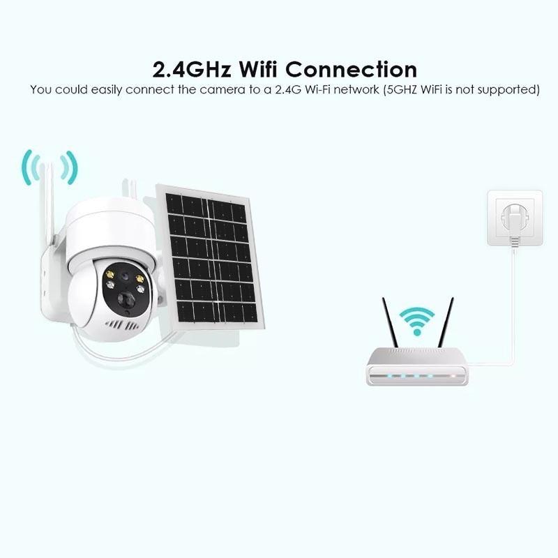 ICSEE WIFI-Überwachungs-Solar-PTZ-Kamera, farbenfrohe Nachtsicht, Zwei-Wege-Audio, PIR-Erkennung, Outdoor, IP66 wasserdicht, Solarstrom-Sicherheits-IP-Kamera