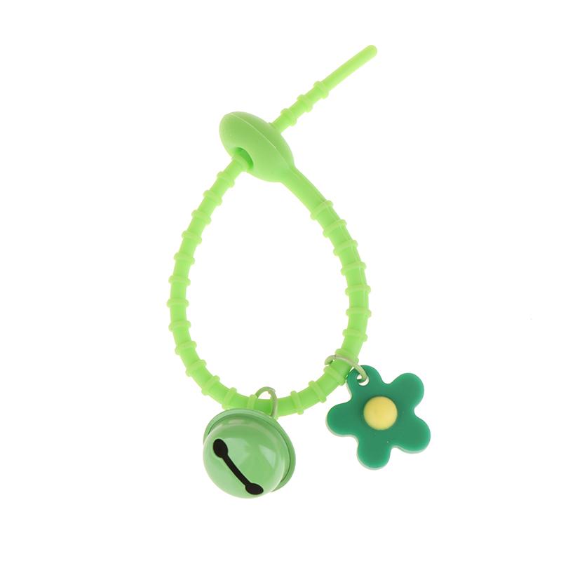 1Pc Sweet Candy Color Tadpoles Bell Keychain Silicone Floral Keyring For Girls Bag Pendant Car Key Ring Backpack Decoration