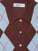 Spring 2025 Women's European & American Fashion Diamond Pattern Knit Top
