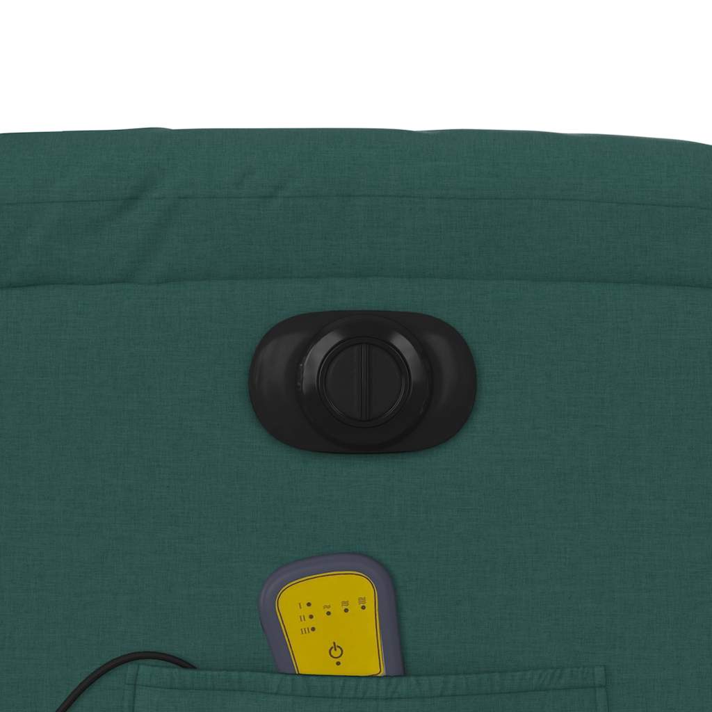 Electric Massage Chair Dark Green Fabric