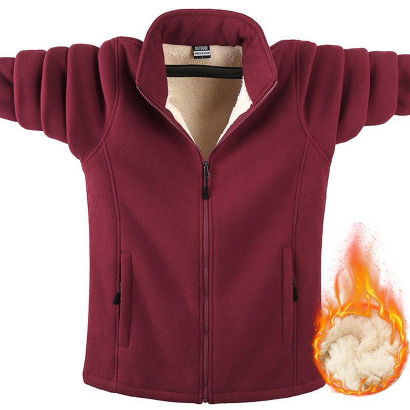 Plus Size Velvet Lined Hoodie for Men - Thick and Warm Lamb Fleece Sports Jacket for Autumn/Winter