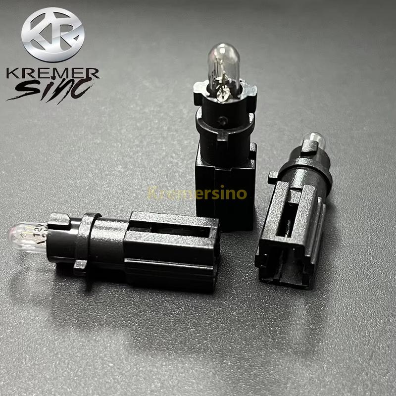 10pcs T5 Bulbs Lamps 12V 2W Dashboard Instrument Black Base Car Interior Bulb LED Light