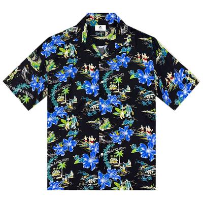 Deosyeocheuhauseu Hawaiian Shirt Flower Islander-Black