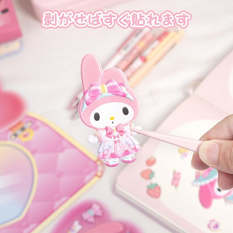 AAGWW Dress-Up Stickers, Puffy and Squishy, 2 Sheets, Double-Layer, Cute, Wide Variety of Patterns, Foam Cotton, Multi-Deco, Diary, Smartphone,