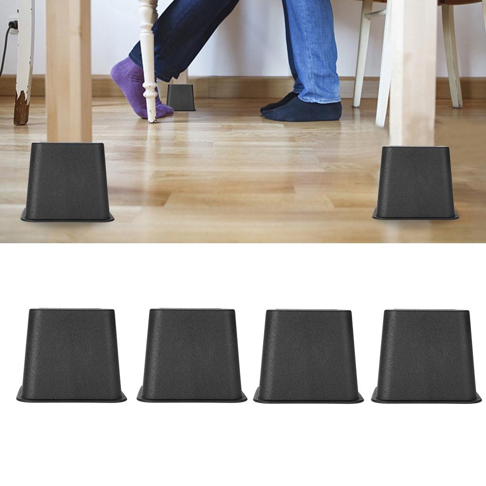 4Pcs Set 3  Furniture Raisers Adjustable Bed Chair Riser Wide Feet Lift Stands