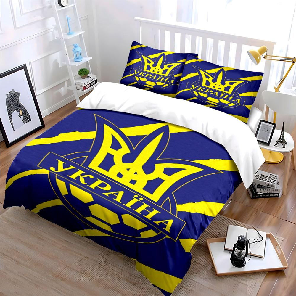 "Blue Yellow Ukraine Bedding Set" Bedding Duvet Cover Set Duvet Cover Pillowcases (1 * Duvet Cover 2 * Pillowcases, without duvet insert)