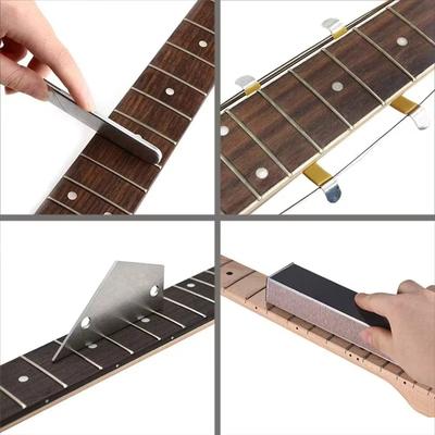 Miwayer 11-piece Guitar Fret Dressing and Polishing Tool Set String Winder Guitar and Bass Maintenance Kit