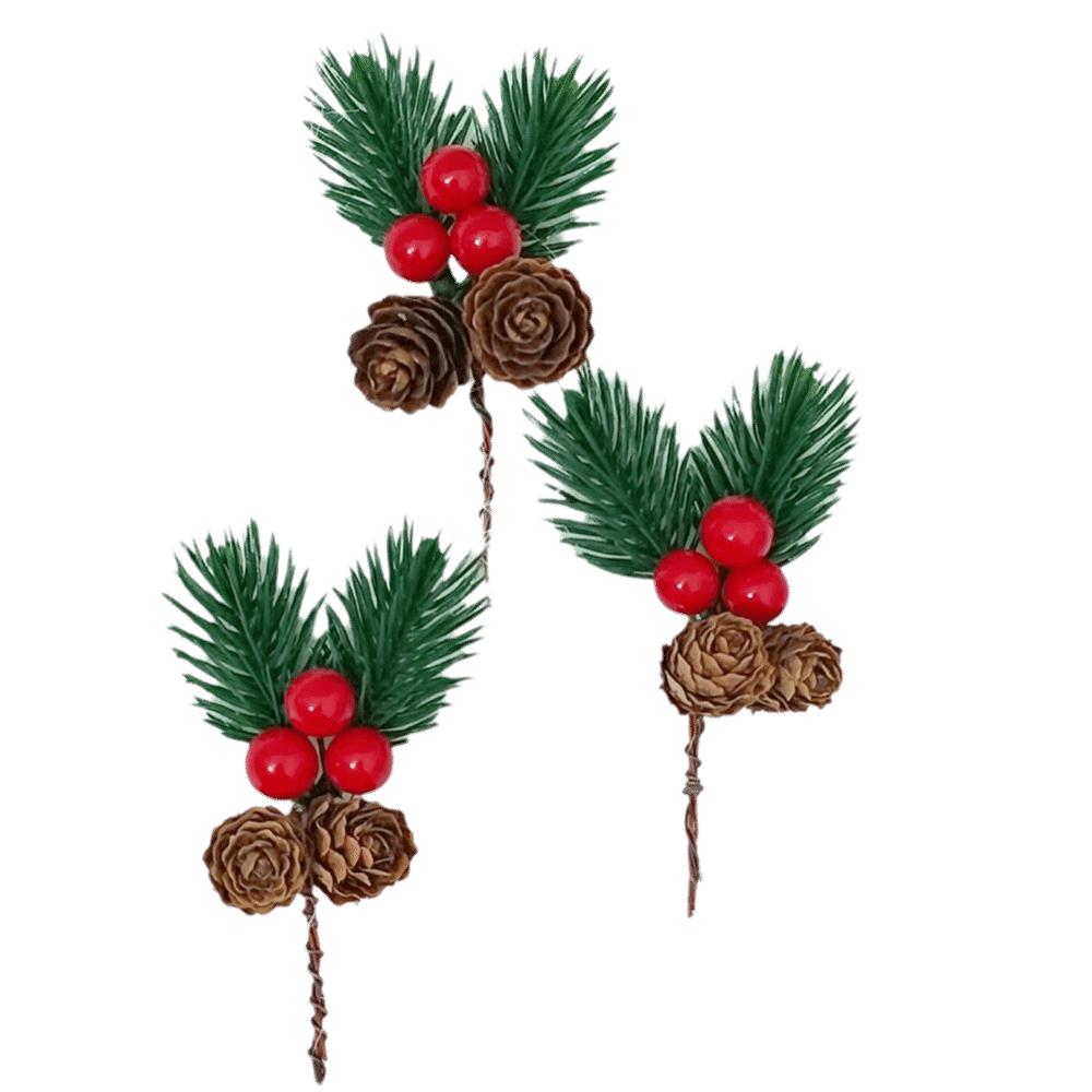 10PCS DIY Christmas Ornament Pine Cone Xmas Gift Box Decor Christmas Pine Cone  Party Supplies