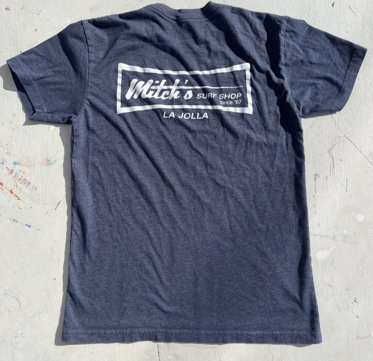 

Kid s Mitch s T-Shirt Blue Spell-Out NO SIZE Surf Beach Logo La Jolla Landmark 4XL