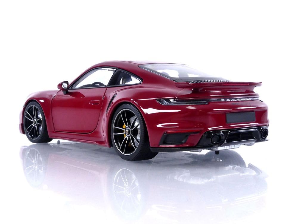Minichamps Scale Porsche 911 Turbo S Coupe Sport Design 2021 Red 1/18 (992)